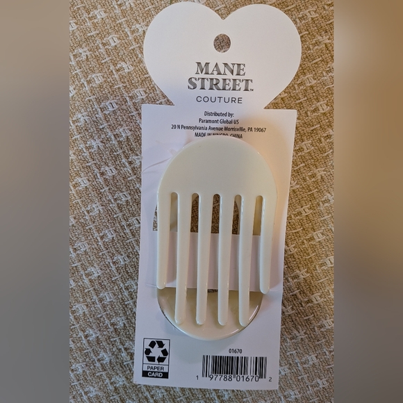 Floral Oval Hair Claw (Pink Rose Print) - Picture 2 of 3